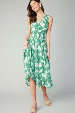 Current Air Midi Dresses-Abstract Motif Maxi Dress DEEPMINT