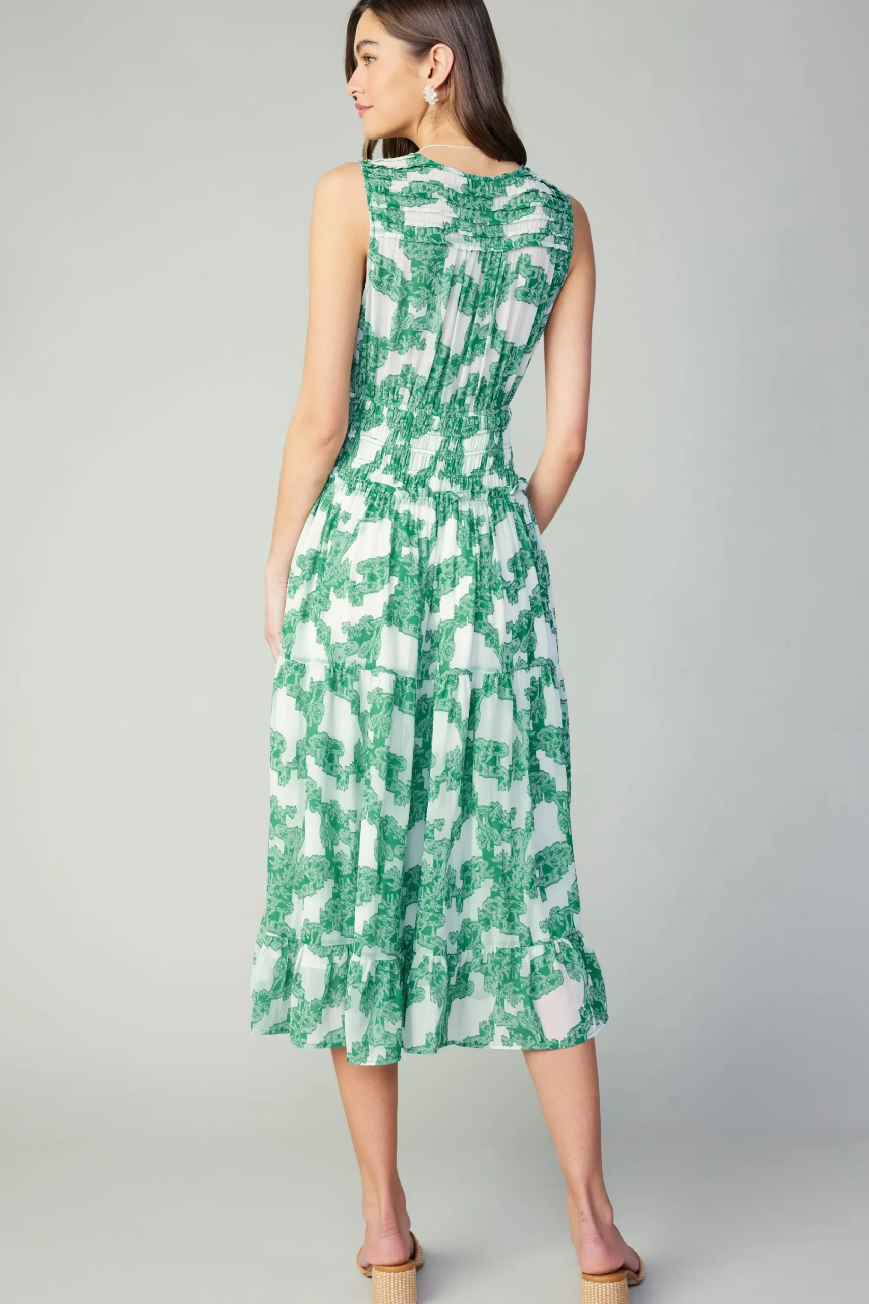 Current Air Midi Dresses-Abstract Motif Maxi Dress DEEPMINT