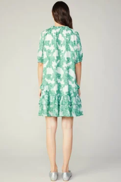 Current Air Mini Dresses-Abstract Motif Mini Dress DEEPMINT