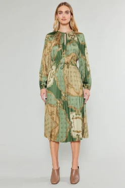 Current Air Midi Dresses-Adelaide Midi Dress OLIVEMLT