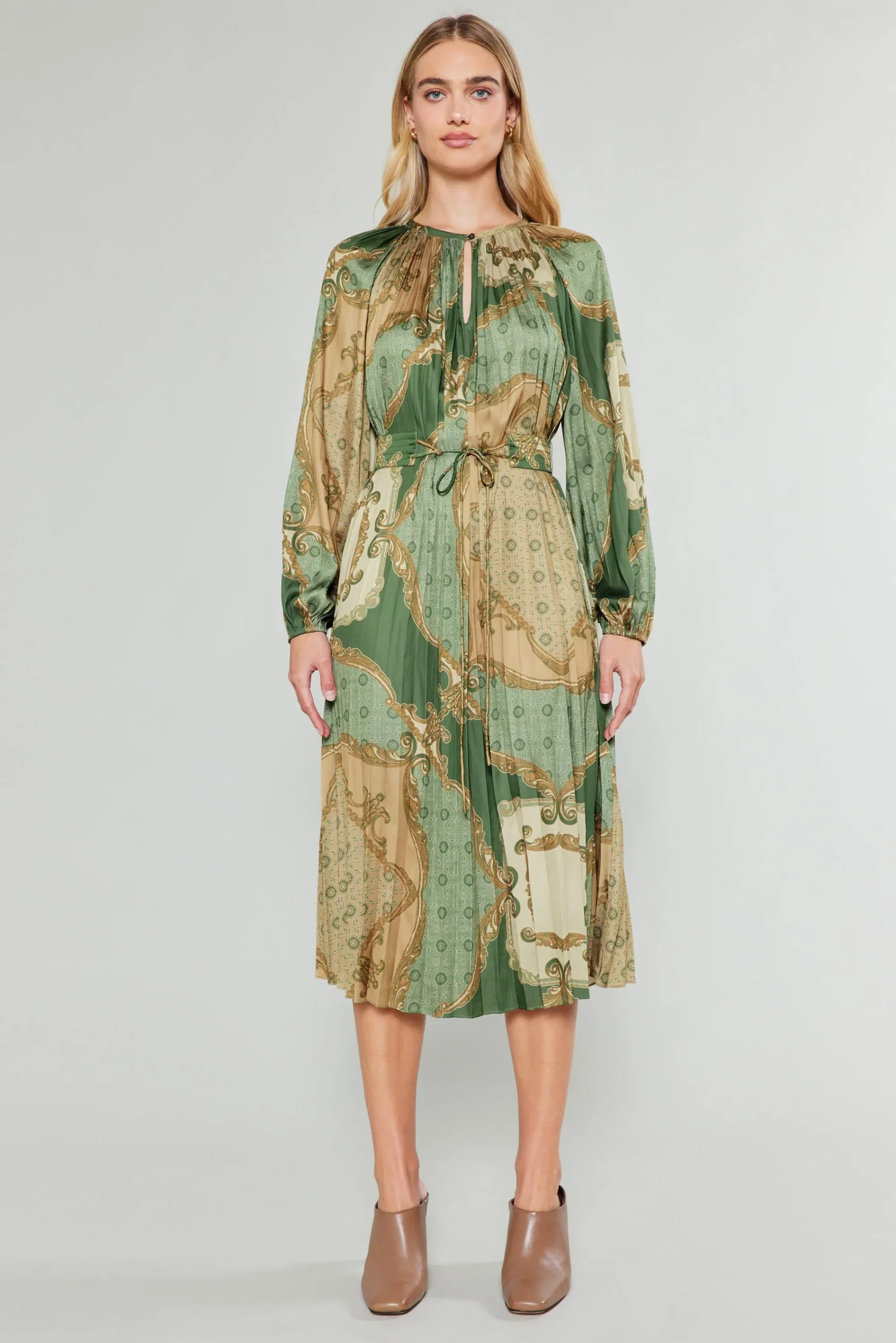 Current Air Midi Dresses-Adelaide Midi Dress OLIVEMLT