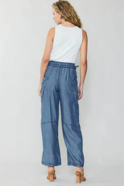 Current Air Pants-Adjustable Waist Pants CHAMBRAY
