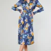 Current Air Midi Dresses-Aida Floral Midi Dress FloralBlueMlt