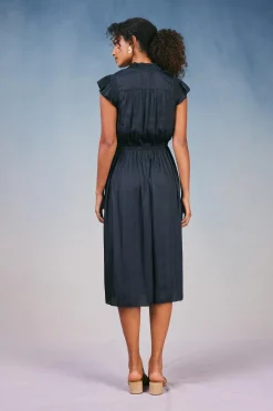 Current Air Midi Dresses-Audrey Midi Dress BLACK