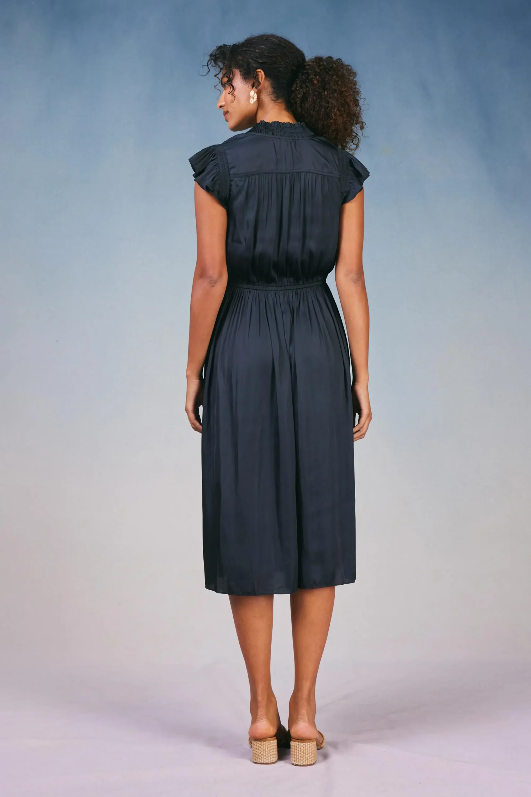 Current Air Midi Dresses-Audrey Midi Dress BLACK