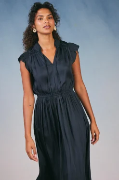 Current Air Midi Dresses-Audrey Midi Dress BLACK