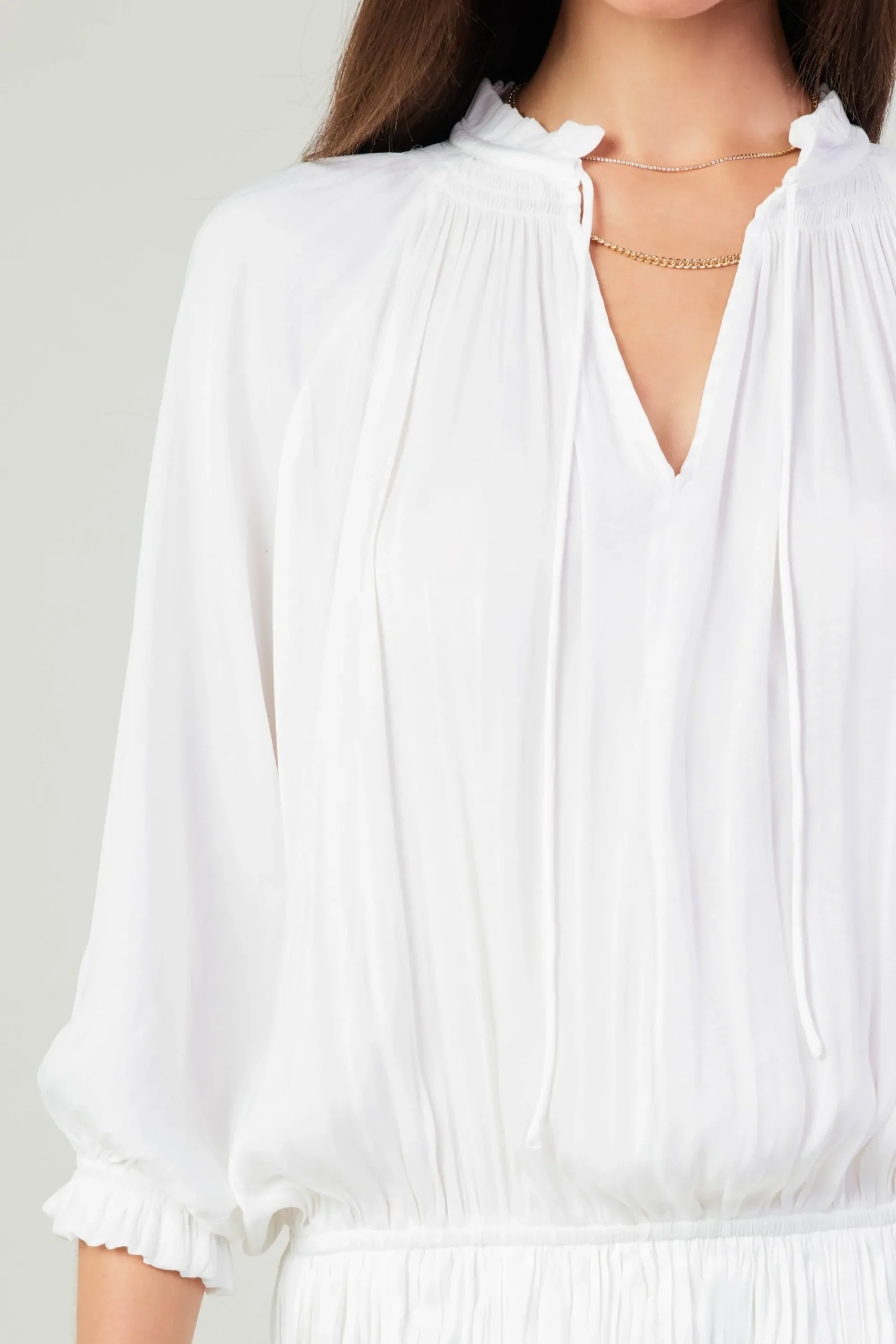 Current Air Mini Dresses-Aurelie Pleated Mini Dress WHITE
