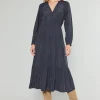 Current Air Midi Dresses-Belle Midi Dress CHARCOAL