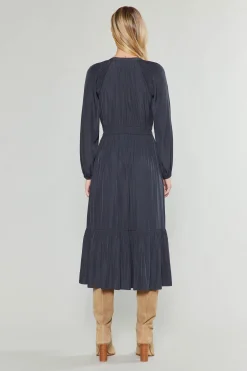 Current Air Midi Dresses-Belle Midi Dress CHARCOAL
