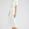 Current Air Skirts-Bias Midi Skirt OFFWHITE