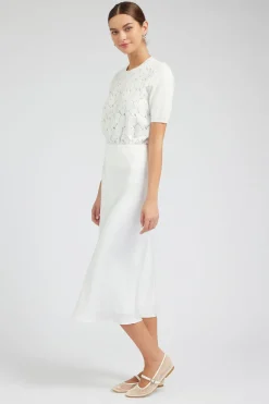 Current Air Skirts-Bias Midi Skirt OFFWHITE