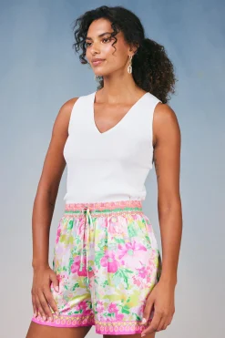 Current Air Shorts-Botanical Watercolor Shorts PINKMLTFLORAL
