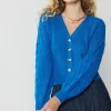 Current Air Cardigans | Long Sleeve Tops-Button Cardigan BLUE