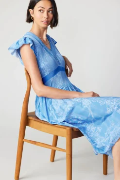 Current Air Midi Dresses-Carolina Pleated Skirt Midi Dress LIGHTBLUE