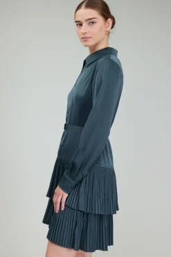 Current Air Mini Dresses-Carrera Mini Dress FORESTGREEN