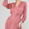Current Air Mini Dresses-Cecile Smocked Mini Dress MAUVEBLUSH