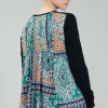 Current Air Knitwear | Long Sleeve Tops-Contrast Panel Sweater Top GREENMLT
