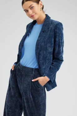 Current Air Coats & Jackets-Corduroy Blazer DARKBLUE
