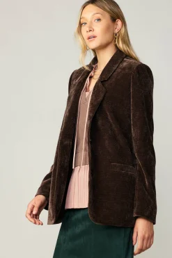 Current Air Coats & Jackets-Corduroy Blazer DARKBROWN