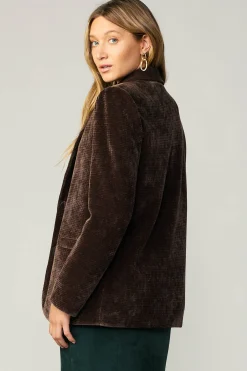 Current Air Coats & Jackets-Corduroy Blazer DARKBROWN