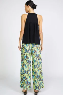 Current Air Sleeveless Tops | Sweaters-Crotchet Yoke Top BLACK