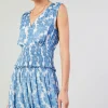 Current Air Maxi Dresses-Daisy Jacquard Maxi Dress DENIMBLUE