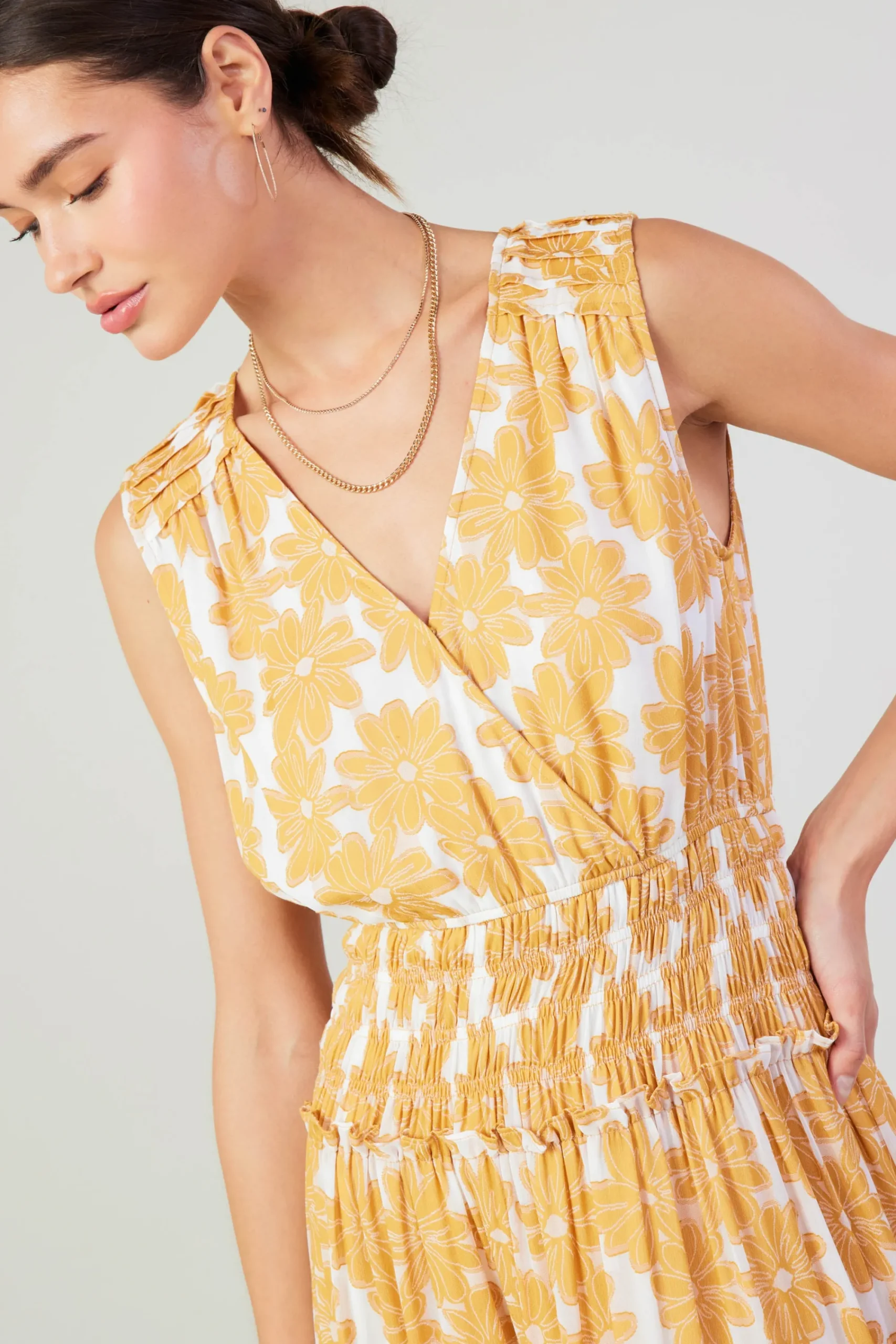 Current Air Maxi Dresses | Midi Dresses-Daisy Jacquard Maxi Dress MARMALADE