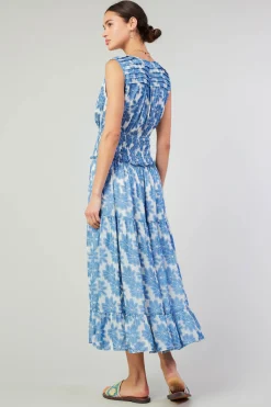 Current Air Maxi Dresses-Daisy Jacquard Maxi Dress DENIMBLUE