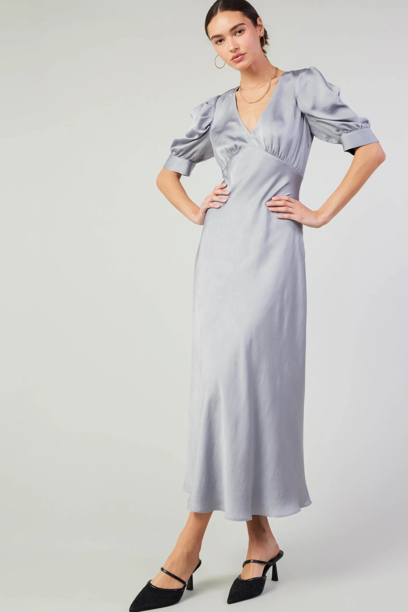 Current Air Maxi Dresses-Diana Maxi Dress SILVER
