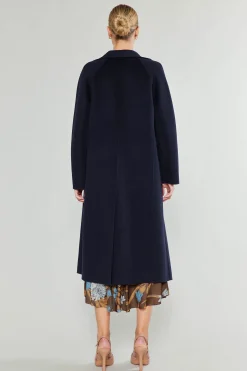 Current Air Coats & Jackets-Double Breasted Wool Coat DARKNAVY