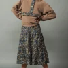 Current Air Skirts-Floral Midi Skirt MULTI