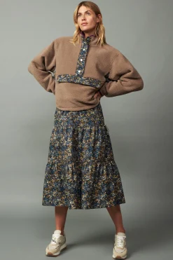 Current Air Skirts-Floral Midi Skirt MULTI