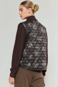 Current Air Knitwear | Coats & Jackets-Floral Patterned Sweater Jacket DARKFLORAL