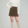 Current Air Skirts-Houndstooth Mini Skirt MLT
