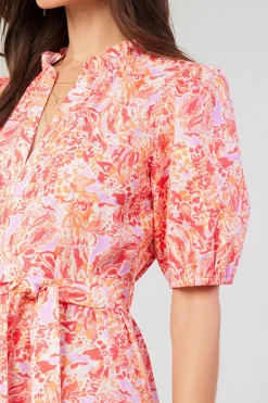Current Air Midi Dresses-Ilana Pleated Midi Dress REDMLT
