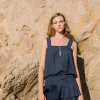 Current Air Mini Dresses-Jacquard Pintuck Mini Dress MIDNIGHTNAVY
