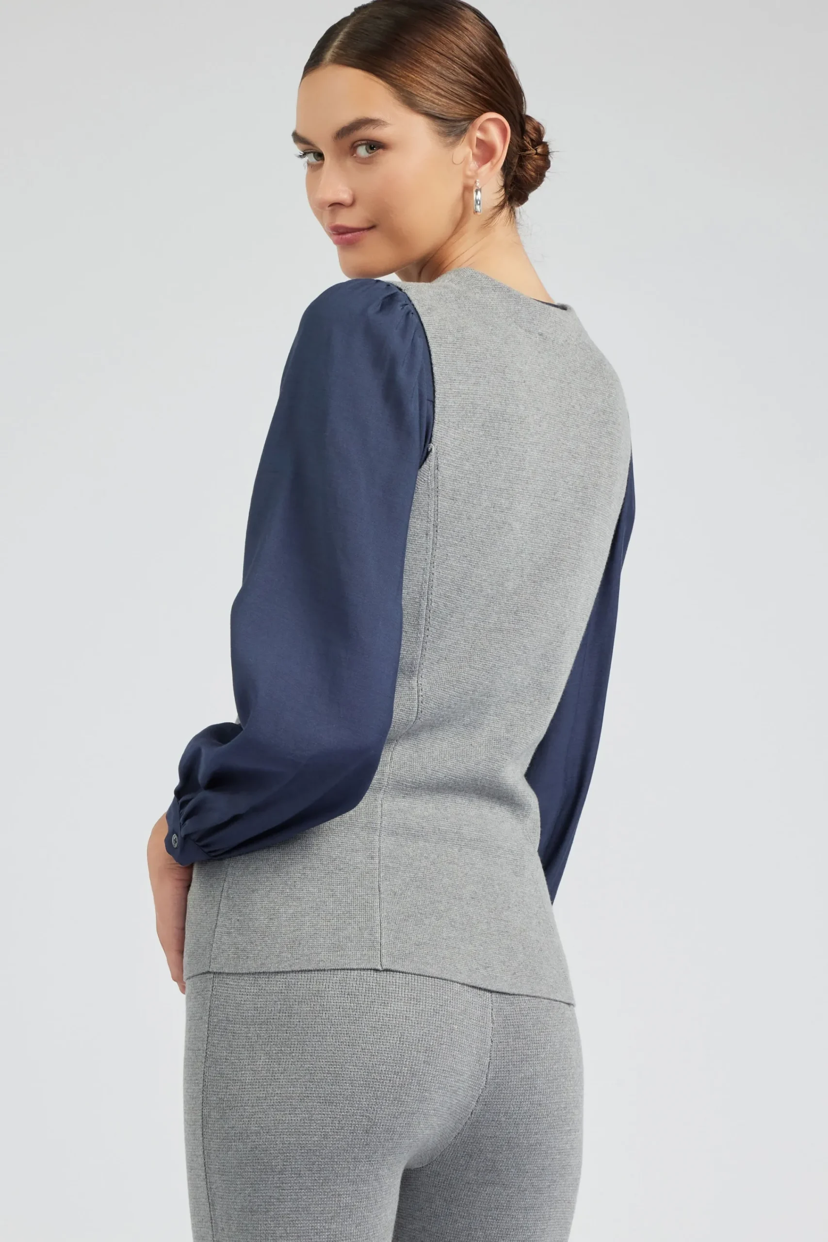 Current Air Knitwear-Knit Vest HEATHERGREY