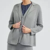 Current Air Sweaters | Knitwear-Knitted Blazer HEATHERGREY