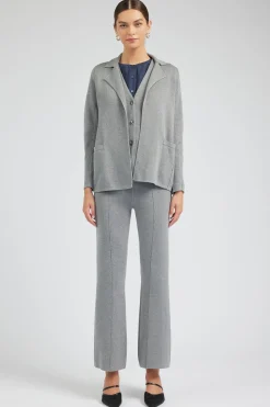 Current Air Sweaters | Knitwear-Knitted Blazer HEATHERGREY