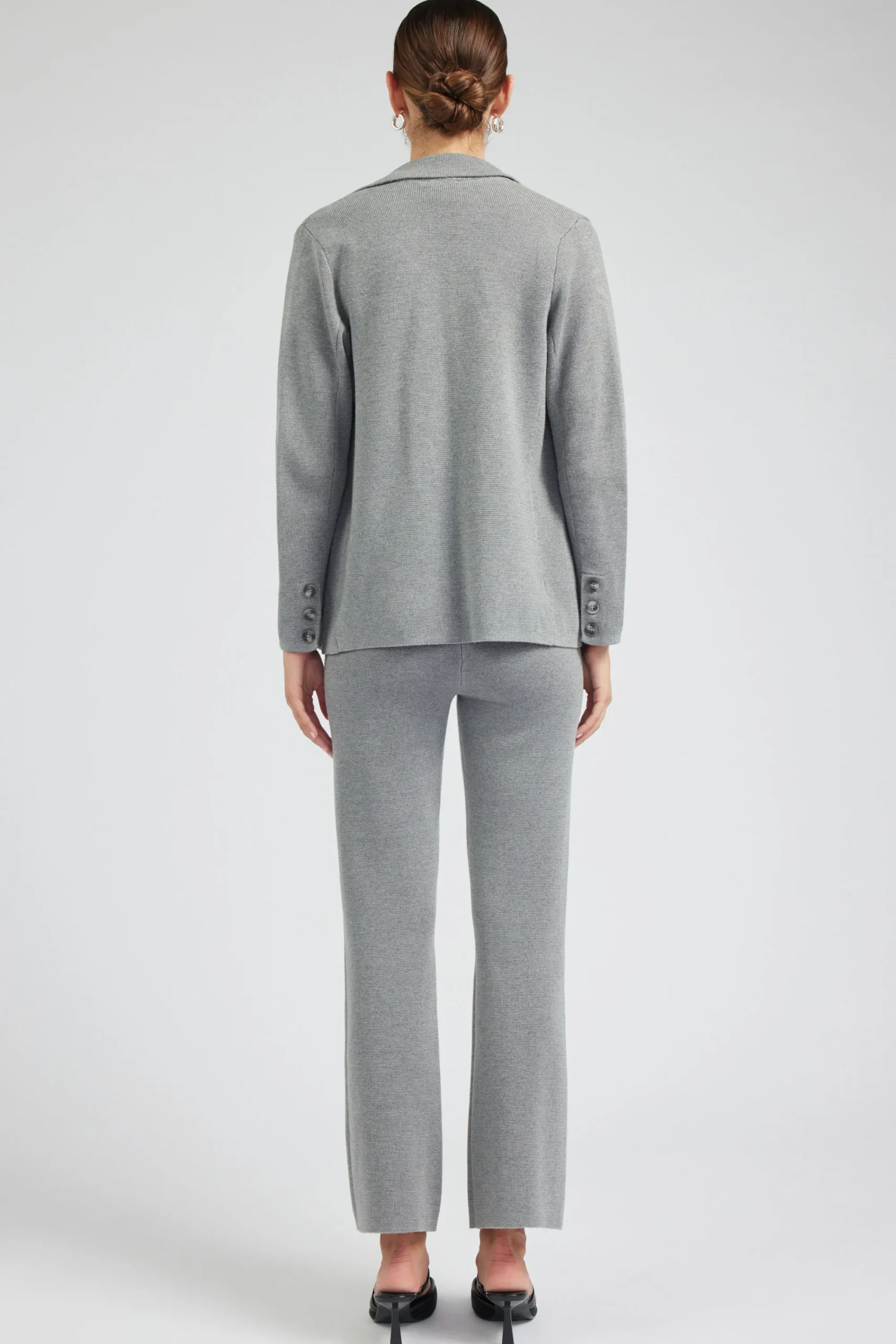 Current Air Sweaters | Knitwear-Knitted Blazer HEATHERGREY
