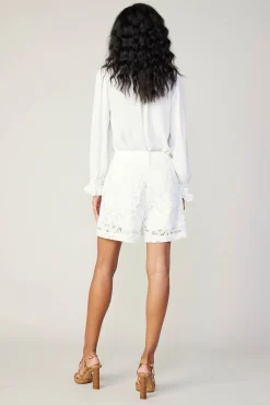 Current Air Shorts-Lace Shorts WHITE