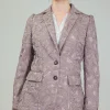 Current Air Coats & Jackets-Lace Single Breasted Blazer TAUPEGREY
