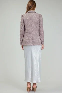 Current Air Coats & Jackets-Lace Single Breasted Blazer TAUPEGREY