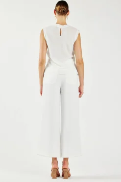 Current Air Sleeveless Tops-Layered Tank Top WHITE