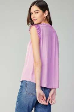 Current Air Sleeveless Tops | Short Sleeve Tops-Margot Pleated Sleeve Blouse PASTELPINK