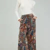 Current Air Pants-Mixed Print Pants BROWNMLT