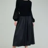 Current Air Knitwear-Nava Sweater Dress Set BLACK
