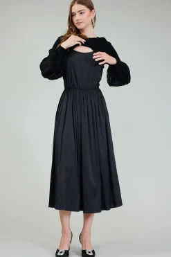 Current Air Knitwear-Nava Sweater Dress Set BLACK