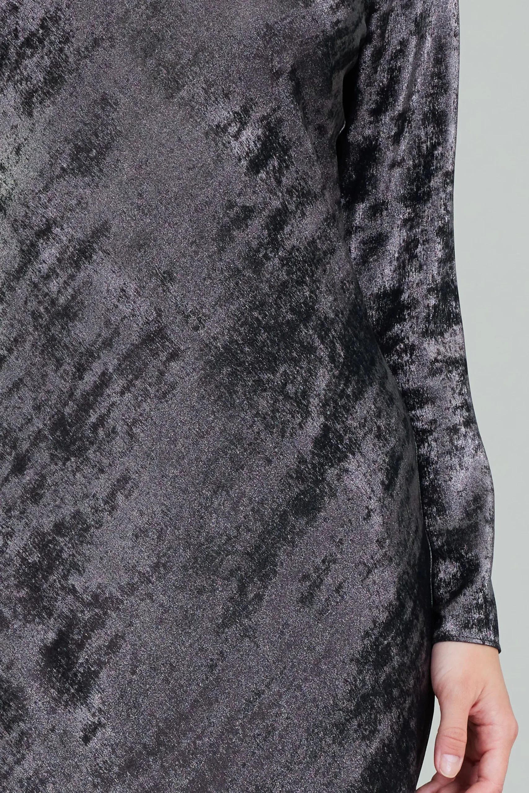 Current Air Maxi Dresses | Midi Dresses-Opalescent Textured Maxi Dress PLUMGUNMETAL