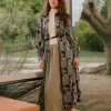 Current Air Midi Dresses-Paneled Buttonup Dress BLACKTAUPEMLT